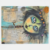 ArtLady 5 Bezaubernd und bekümmert Fleecedecke (Vorderseite (Horizontal))