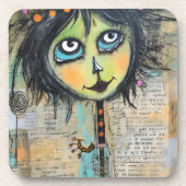ArtLady 5 Bezaubernd und bekümmert Getränkeuntersetzer (Vorderseite)