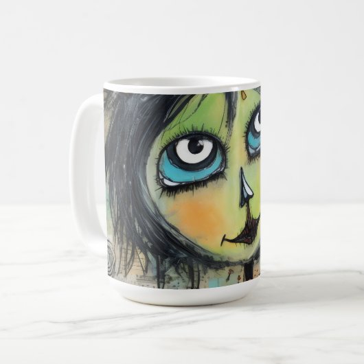ArtLady 5 Bezaubernd und bekümmert Kaffeetasse (Vorderseite Links)