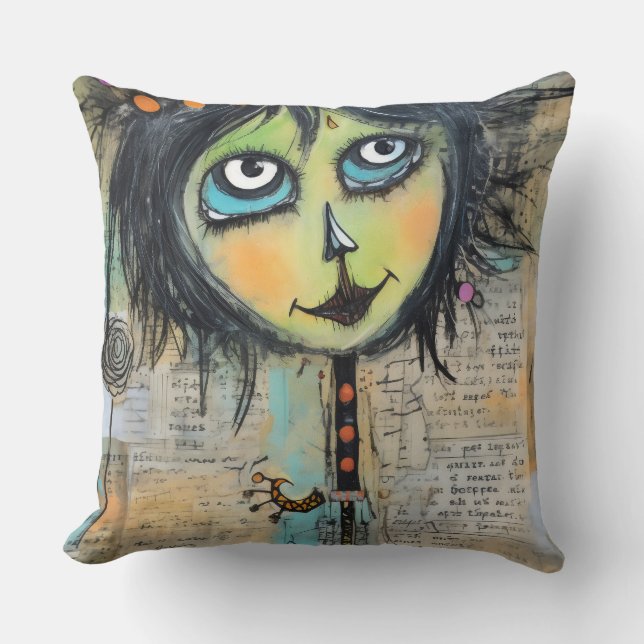 ArtLady 5 Bezaubernd und bekümmert Kissen (Vorderseite)