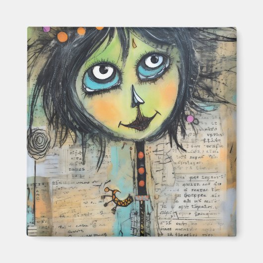 ArtLady 5 Bezaubernd und bekümmert Magnet (Vorne)