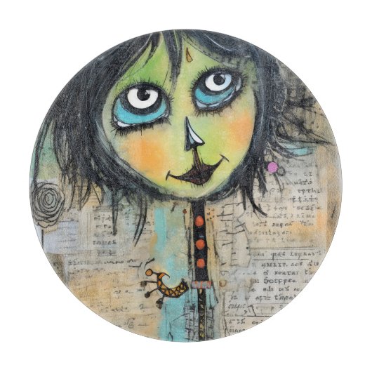 ArtLady 5 Bezaubernd und bekümmert Schneidebrett (Vorderseite)