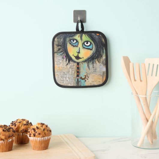 ArtLady 5 Bezaubernd und bekümmert Topflappen (Insitu (Hängend))