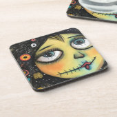 ArtLady 6 Bezaubernd und bekümmert Getränkeuntersetzer (Linke Seite)