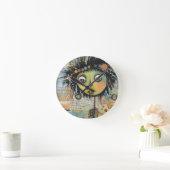 ArtLady 7 Bezaubernd und bekümmert Runde Wanduhr (Zuhause)