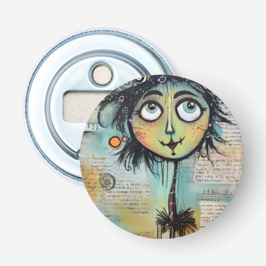 ArtLady 9 Bezaubernd und bekümmert Flaschenöffner (Vorderseite)