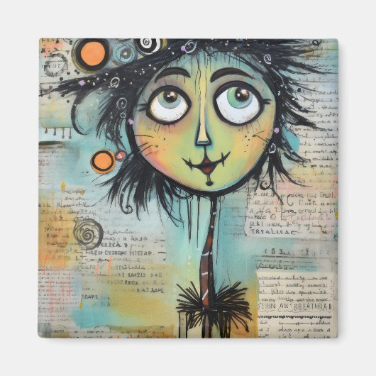 ArtLady 9 Bezaubernd und bekümmert Magnet (Vorne)