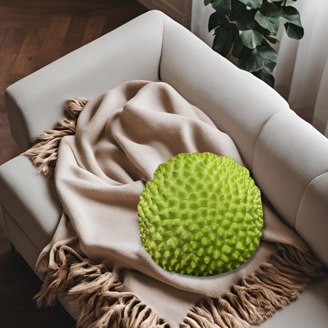 Artocarpus Camansi Botanisches Rundpilz Rundes Kissen (Von Creator hochgeladen)