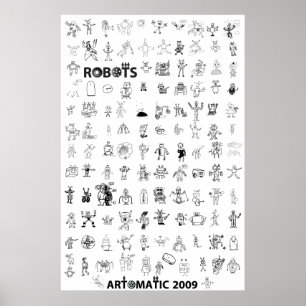 Artomatic Roboter-Plakat 2009 6 Poster