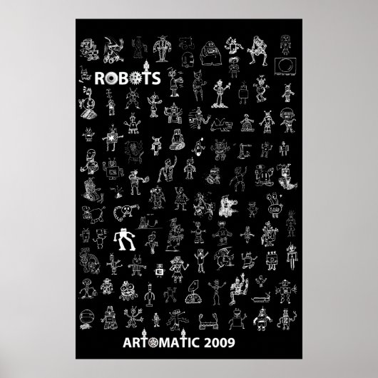 Artomatic Robots 2009 Poster 3 - Black Edition (Vorne)
