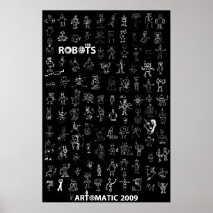 Artomatic Robots 2009 Poster 4 - Black Edition