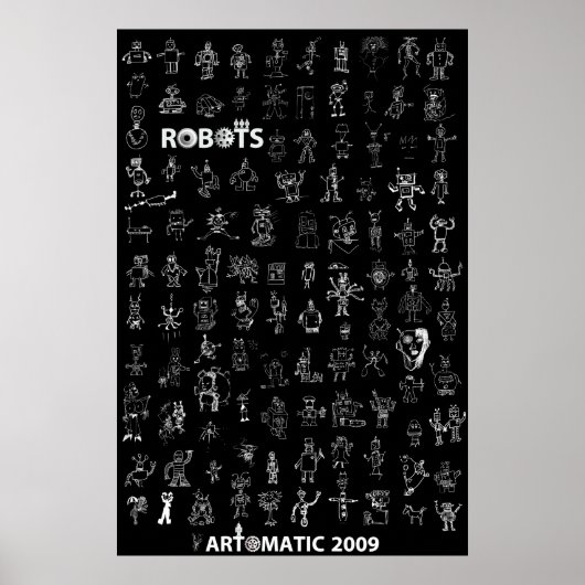 Artomatic Robots 2009 Poster 4 - Black Edition (Vorne)
