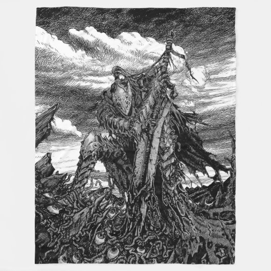 Artorias des Abgrunds - Der gebrochene Wolf Fleecedecke (Vorderseite)