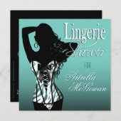 Artrella Custom Bombshell Lingerie Zebra Corps Einladung (Vorne/Hinten)