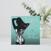 Artrella Custom Bombshell Lingerie Zebra Corps Einladung (Stehend Vorderseite)