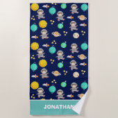 Artronaut and Spaceship for Children Strandtuch (Vorderseite)