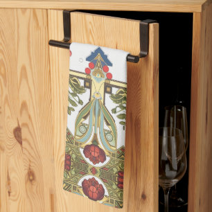 Arts & Crafts Craftsman- und Mission-Stil floral  Geschirrtuch