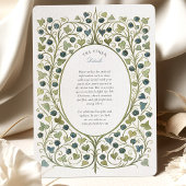 Arts & Crafts Schwarze Brombeerranken Hochzeit Einladung