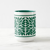 Arts & Crafts-Stil Vogel auf Ast  Tasse (Zentrum)