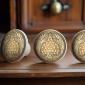 Arts & Crafts Walter Crane Ceramic Pull Knob Keramikknauf