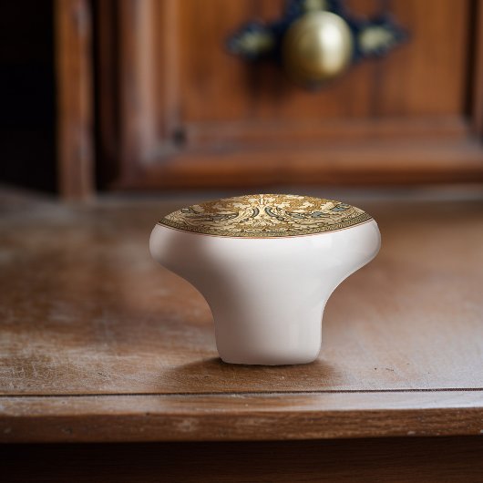 Arts & Crafts Walter Crane Ceramic Pull Knob Keramikknauf
