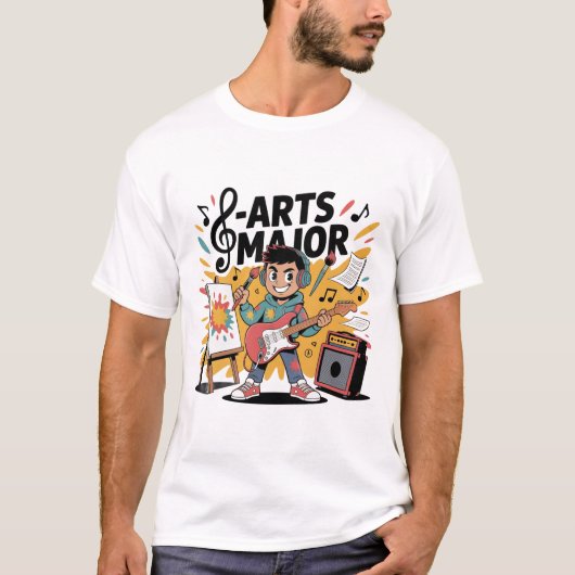 Arts Major Boy - Illustration Einzigartige Schöpfu T-Shirt (Vorderseite)