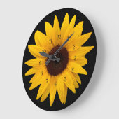 Arts Sunflower stilvolle Textur Große Wanduhr (Winkel)