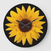 Arts Sunflower stilvolle Textur Große Wanduhr (Vorderseite)