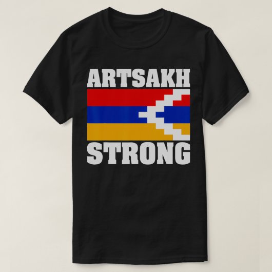 Artsakh Strong Armenia Flag Colors T-Shirt (Design vorne)