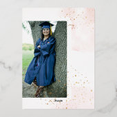 ArtsApp Blush Pink H2 Wasched Graduation Party Folieneinladung (Rückseite)