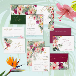 ArtsApp Chic Tropical Paradise Hochzeit Einladung