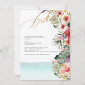 ArtsApp Chic Tropical Paradise Wedding Einladung (Rückseite)