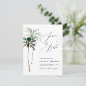 ArtsApp Chic Tropical Paradise Wedding Save The Date (Stehend Vorderseite)