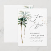 ArtsApp Chic Tropical Paradise Wedding Save The Date (Vorne/Hinten)