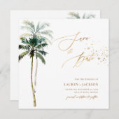 ArtsApp Chic Tropical Paradise Wedding Save The Date (Vorne/Hinten)