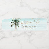 ArtsApp Chic Tropical Paradise Wedding Wasserflaschenetikett (Einzelnes Label)