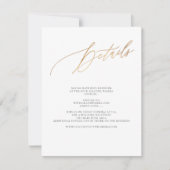 ArtsApp Elegant Details Imitate Gold Luxe Calligra RSVP Karte (Vorderseite)