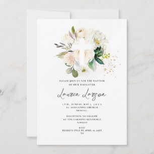 ArtsApp Elegant H2 Alabaster Rosen Taufe Einladung