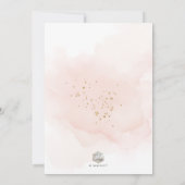 ArtsApp Elegant H2 Waschen hellrosa Christening Einladung (Rückseite)