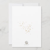ArtsApp Elegant Imitate Gold Calligrafy Confirmati Einladung (Rückseite)