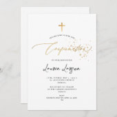ArtsApp Elegant Imitate Gold Calligrafy Confirmati Einladung (Vorne/Hinten)