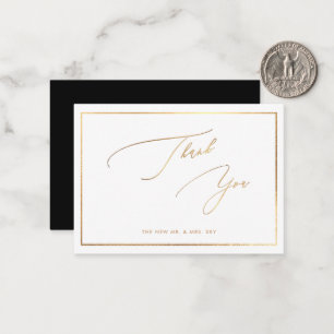 ArtsApp Faux Gold Luxe Kalligrafie Danke Mitteilungskarte