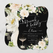 ArtsApp H2 Alabaster Cream Rose Bubbly Einladung (Vorne/Hinten)