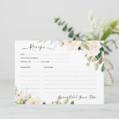 ArtsApp H2 Alabaster Rose Brautparty Rezept Einladung (Stehend Vorderseite)