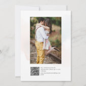 ArtsApp H2 Blue Blush Pink Botanical Card Einladung (Rückseite)