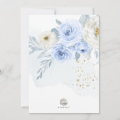 ArtsApp H2 Blue Rose Dusty Blue Foliage Einladung (Rückseite)