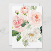 ArtsApp H2 Blush Pink Roses Brautparty Einladung (Rückseite)