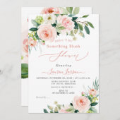 ArtsApp H2 Blush Pink Roses Brautparty Einladung (Vorne/Hinten)