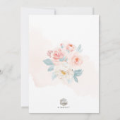 ArtsApp H2 Blush Pink Roses Brautparty Einladung (Rückseite)