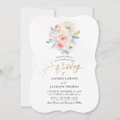 ArtsApp H2 Dusty Blue Blush Pink Botanical Einladung (Vorderseite)